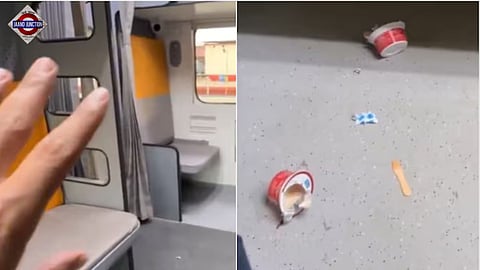 A video of the newly-launched Vande Bharat sleeper train has gone viral for the issue of littering.