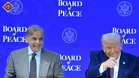 Pakistan Prime Minister Shehbaz Sharif with USA President Donald Trump.