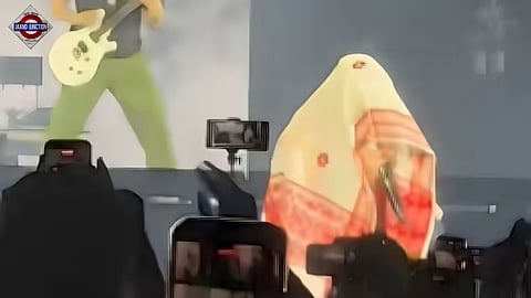 Linkin Park’s Emily Armstrong dons Assamese Gamusa as she sings ‘Faint’ at India debut.