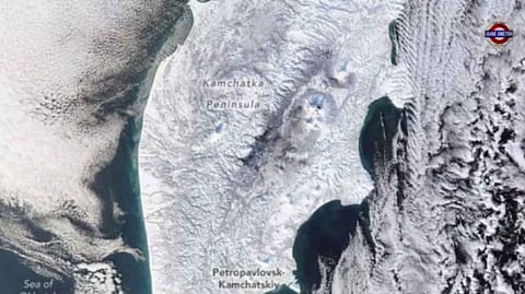 Nasa satellite captures Kamchatka swallowed by record snow in historic whiteout