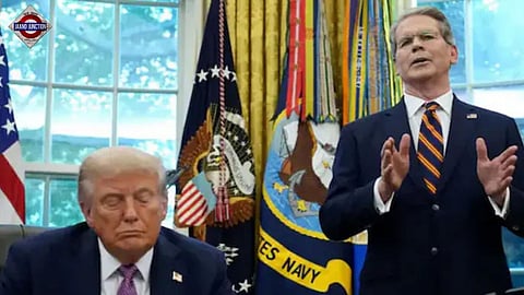 US President Donald Trump and US Treasury Secretary Scott Bessent.