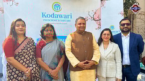On stage during the inauguration of Kodawari Preschool & Daycare, Patna.