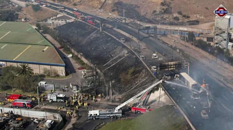 On Camera, Truck Carrying Liquid Gas Overturns, Explodes In Chile, 4 Dead