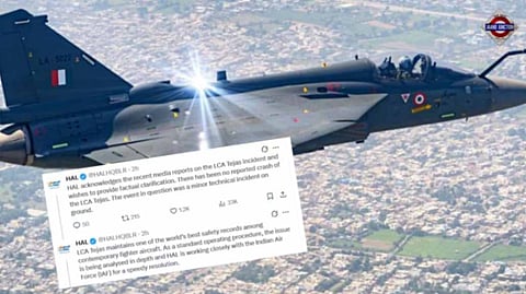 HAL denies Tejas crash, says it was minor technical snag on ground
