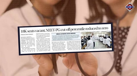 NEET PG: Zero-percentile doctors are a competency crisis, not a statistical glitch