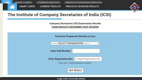 ICSI CS Result December 2025: Professional Exam Result Out, Check Here