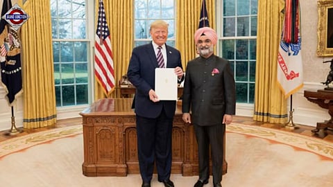 US President Donald Trump wished Taranjit Singh Sandhu success as Delhi’s Lieutenant Governor.