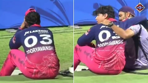 Alone by the boundary ropes, Vaibhav Sooryavanshi in tears after RR's loss to KKR