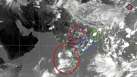 Massive rain clouds seen over India from space as southwest monsoon begins to take shape