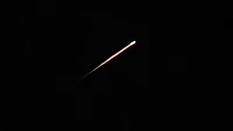 Missile activity lights up the night sky in West Asia following renewed conflict between Iran and Israel.