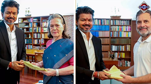 Tamil Nadu CM Vijay Holds Meeting with Sonia and Rahul Gandhi in Delhi