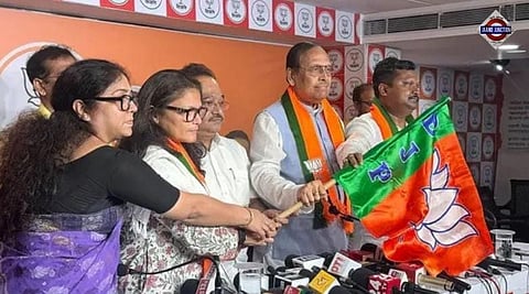 Former TMC Rajya Sabha MPs Sushmita Dev, Sukhendu Sekhar Ray and Prakash Chik Baraik joined the BJP in Kolkata in the presence of state party president Samik Bhattacharya.