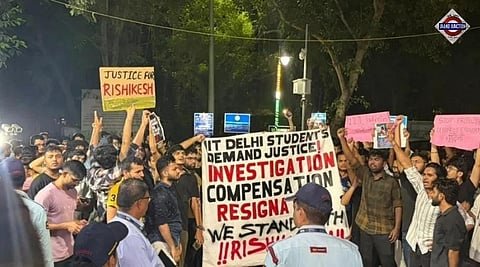IIT Delhi Director Rangan Banerjee warns of disciplinary action as student protests over Rishikesh Kumar’s death continue.