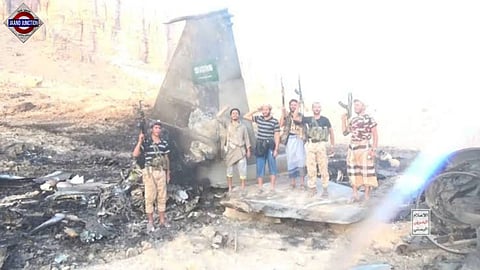 Saudi F-15 jet brought down by Houthi-made missile, footage of debris emerges