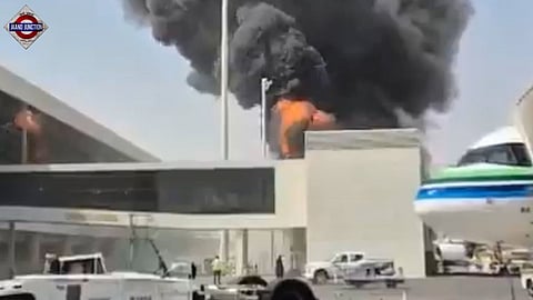 Blast at Riyadh airport caught on CCTV.