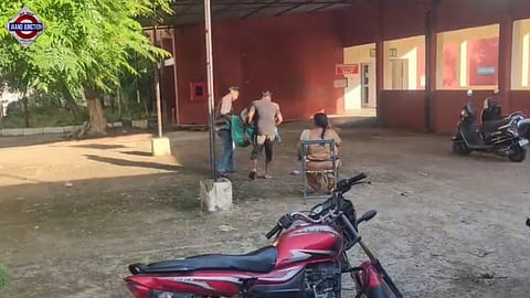 The injured workers were taken to a hospital for treatment.