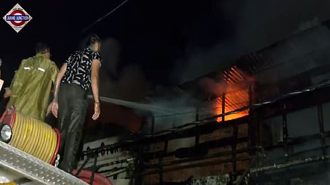 Massive Fire Near Jammu Railway Station
