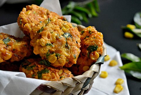 கீரை ஸ்வீட் கார்ன் வடை