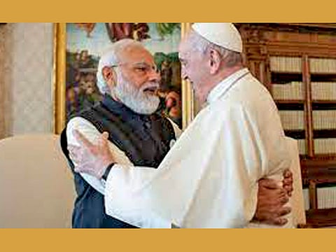 மோடி போப்பாண்டவரைச் சந்தித்திருக்கிறாரே?