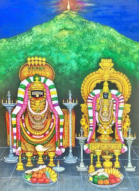 தெய்வீக ஓவியர் மணிவேல்.