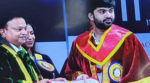 நடிகர் சிம்புவுக்கு டாக்டர் பட்டம்; வேல்ஸ் பல்கலைக் கழகம் வழங்கியது!
