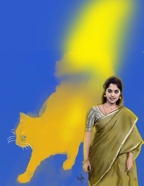 மஞ்சள் நிறத்தொரு பூனை