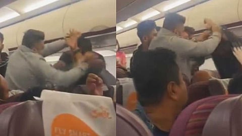 பறக்கும் விமானத்தில் பளார்.. பளார்!