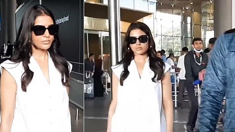 இன்று விமான நிலையத்திற்கு வந்த சமந்தா! வைரல் வீடியோ!