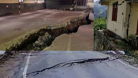 உத்தரகண்டில் மண்ணில் புதையும் ஜோஷிமத், விரிசலில் வீடுகள்