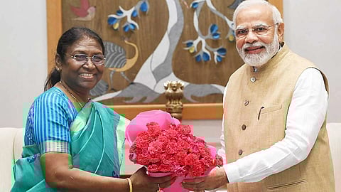 குடியரசு தின உரையாற்றுகிறார் குடியரசு தலைவர் திரௌபதி முர்மு !