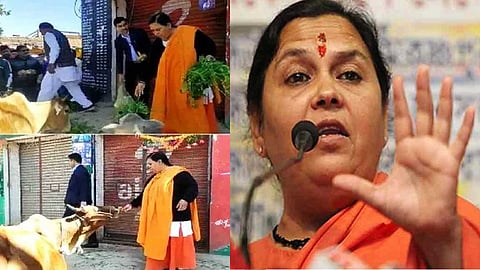 "பால் சாப்பிடுங்கள்" ம.பி.யில் உமாபாரதி புதுமைப் போராட்டம்!