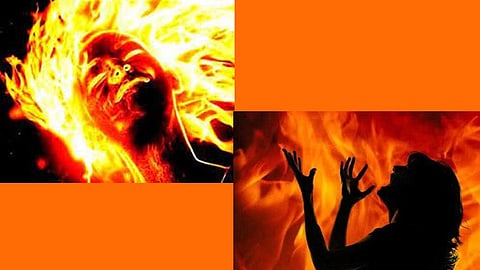 குழந்தை உள்ளிட்ட 4 பேர் தீ வைத்து கொலை