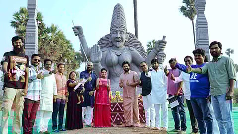 45 அடி உயரத்தில் மஹா காளி செட்  ‘பீஷ்ம பருவம்’ படத்தில் அபூர்வம்!