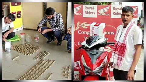 ஸ்கூட்டர் வாங்க நாணய மூட்டைகளுடன் சென்ற அஸ்ஸாம் இளைஞர்!