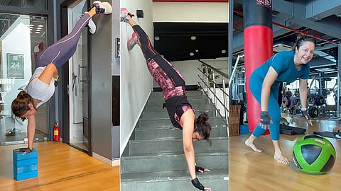 தலைகீழாக நிற்கும் ஜோதிகா! ஒருவேள இதுக்காக இருக்குமோ...