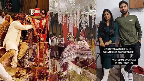 திருமணத்துக்கு முன் விபத்துக்குள்ளான பெண்ணுக்கு ஆதரவுக்கரம் நீட்டிய மாப்பிள்ளை!