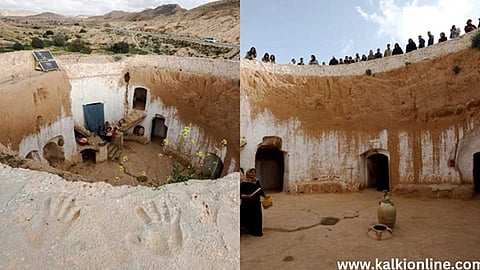 வெயிலுக்கு பயந்து பூமிக்கு அடியில் வாழும் மக்கள்.