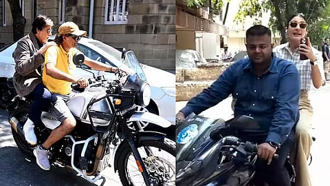 ஹெல்மெட் அணியாமல் பைக் ஓட்டிய அமிதாப் பச்சன் & அனுஷ்கா ஷர்மா மீது காவல் துறை நடவடிக்கை!