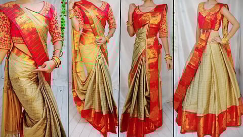 சேலை கட்ட தெரியலையா? இதோ ஒன் மினிட் சேலை!