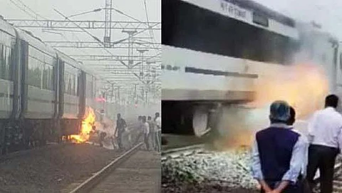 வந்தே பாரத் ரயிலில் திடீர் தீ விபத்து: அலறியடித்து ஓடிய பயணிகள்!