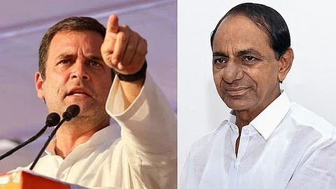 ஊழல் குற்றச்சாட்டுகளால் கே.சி.ஆர். பா.ஜ.க.வுக்கு அடிமையாகிவிட்டார்: ராகுல்காந்தி தாக்கு!