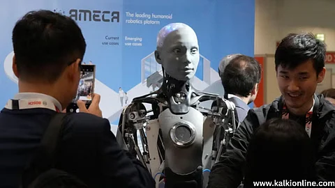 Humanoid robots that captivated the audience.