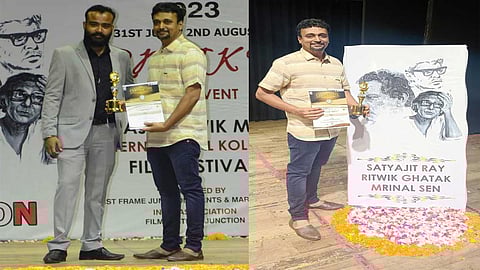 சத்யஜித் ரித்விக் மிருணாள் சர்வதேச திரைப்பட விருதுடன் இயக்குநர் ஜியா