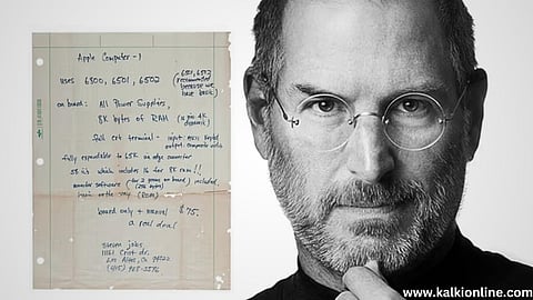 Steve Jobs handwritten advertisement