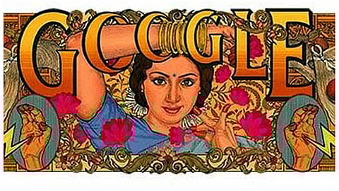 எவர்க்ரீன் கனவுக்கன்னி ஸ்ரீதேவிக்கு சிறப்பு டூடுல் கவுரவம் தந்த கூகுள்!