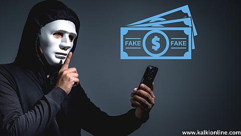 Counterfeit notes using mobile app.