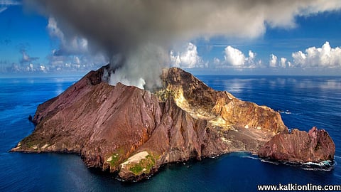 Volcano and the earth.