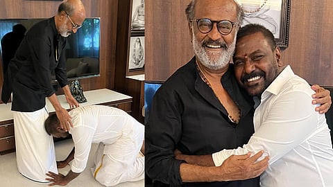 "குருவே சரணம்" ரஜினி காலில் விழுந்து ஆசிர்வாதம் வாங்கிய லாரன்ஸ்!