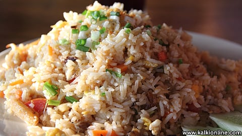 Singapore style fried rice.
