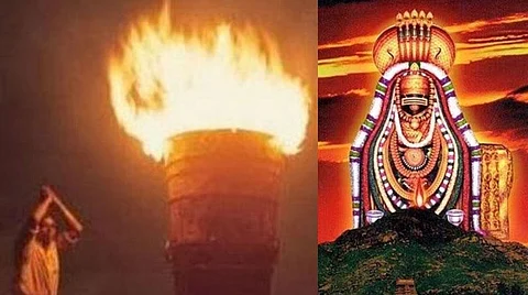Who knows the right to light the lamp in Thiruvannamalai?